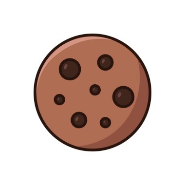 Beyaz arkaplanda çerez simgesi tasarım şablonu