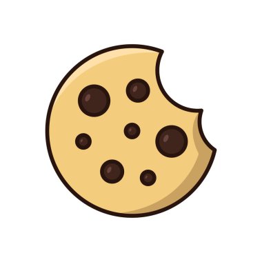 Beyaz arkaplanda çerez simgesi tasarım şablonu