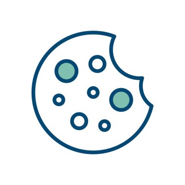 Beyaz arkaplanda çerez simgesi tasarım şablonu