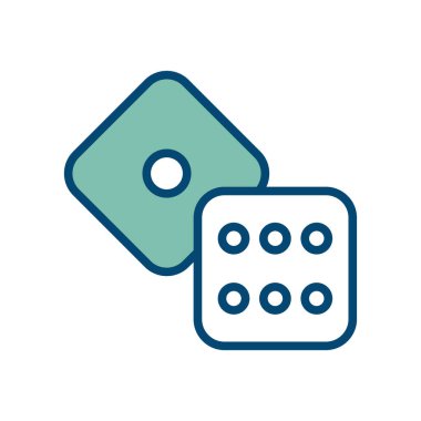 zar simgesi vektör tasarım şablonu beyaz arkaplan