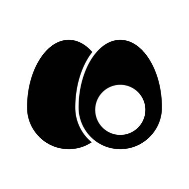 Yumurta simgesi vektör tasarım şablonu beyaz arkaplan