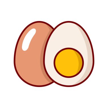 Yumurta simgesi vektör tasarım şablonu beyaz arkaplan