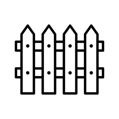 Beyaz arkaplanda çit simgesi tasarım şablonu