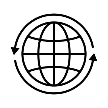 internet globe icon vector design template in white background