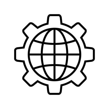 internet globe icon vector design template in white background