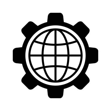 internet globe icon vector design template in white background