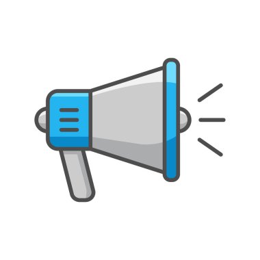 megafon simge vektör tasarım şablonu beyaz arkaplanda