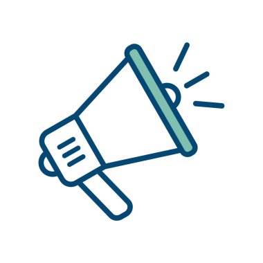 megafon simge vektör tasarım şablonu beyaz arkaplanda