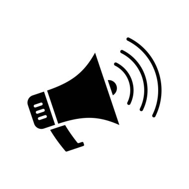 megafon simge vektör tasarım şablonu beyaz arkaplanda