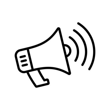 megafon simge vektör tasarım şablonu beyaz arkaplanda