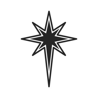 Kuzey yıldızı simge vektör tasarım şablonu beyaz arkaplan