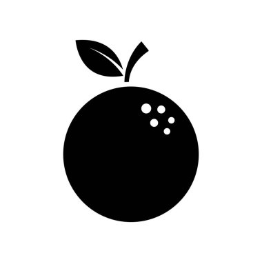 turuncu meyve ikonu vektör tasarım şablonu beyaz arkaplan