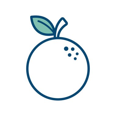 turuncu meyve ikonu vektör tasarım şablonu beyaz arkaplan