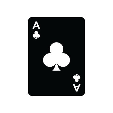 Poker kartı simgesi vektör tasarım şablonu beyaz arkaplan