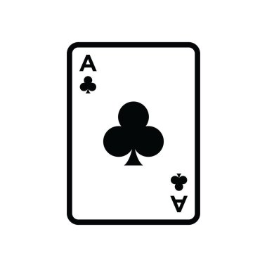 Poker kartı simgesi vektör tasarım şablonu beyaz arkaplan
