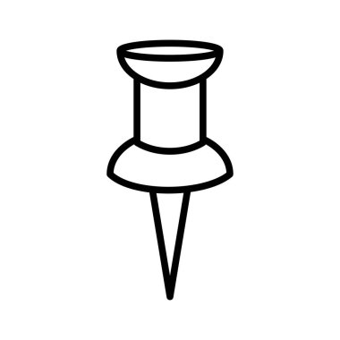 Beyaz arkaplanda pin simgesi tasarım şablonuna bas