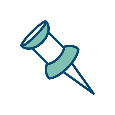 Beyaz arkaplanda pin simgesi tasarım şablonuna bas