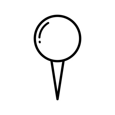 Beyaz arkaplanda pin simgesi tasarım şablonuna bas