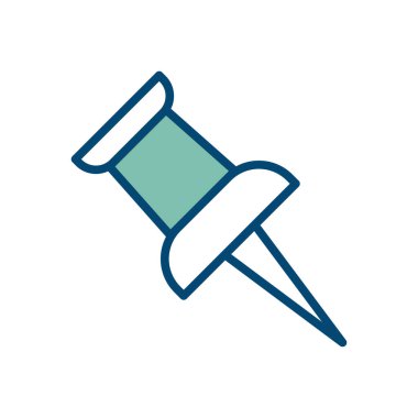 Beyaz arkaplanda pin simgesi tasarım şablonuna bas