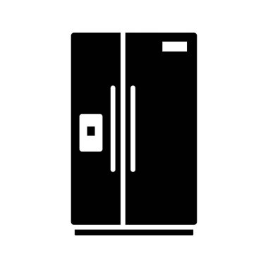 Buzdolabı simgesi vektör tasarım şablonu beyaz arkaplan