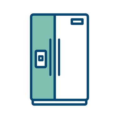 Buzdolabı simgesi vektör tasarım şablonu beyaz arkaplan