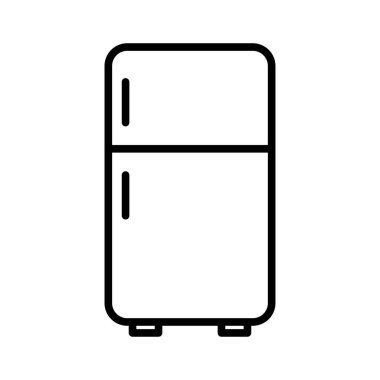 Buzdolabı simgesi vektör tasarım şablonu beyaz arkaplan