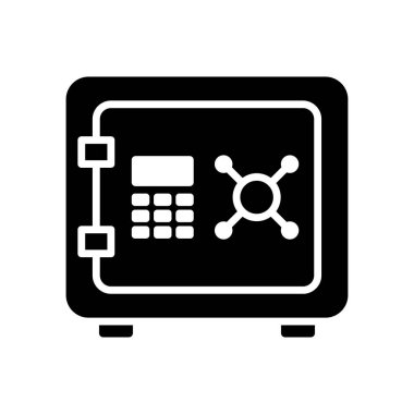 güvenli simge vektör tasarım şablonu beyaz arkaplan