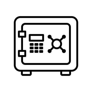 güvenli simge vektör tasarım şablonu beyaz arkaplan