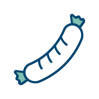 sosis simgesi vektör tasarım şablonu beyaz arkaplan