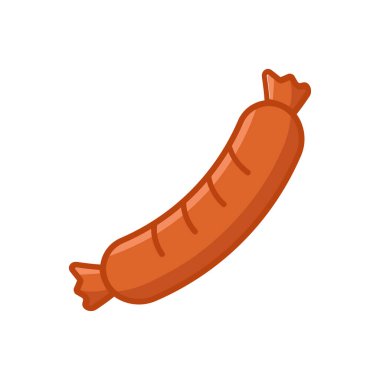 sosis simgesi vektör tasarım şablonu beyaz arkaplan