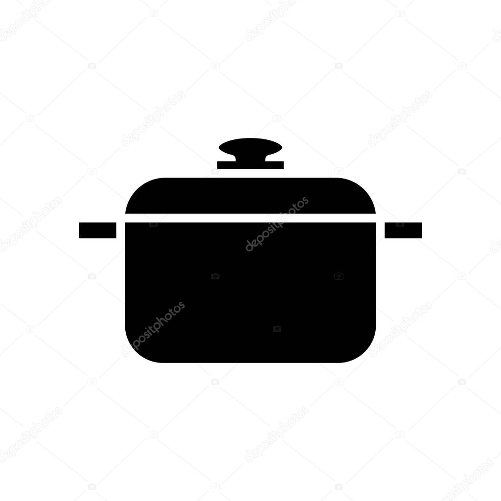 Sauce pan icon vector design template in white background