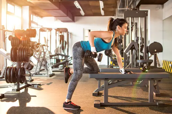 Young Attractive Women Gym — Stock Photo, Image