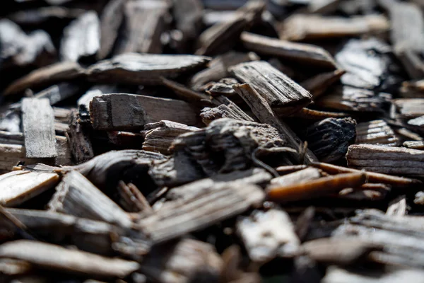 wooden background with bark. saw wood cut piled