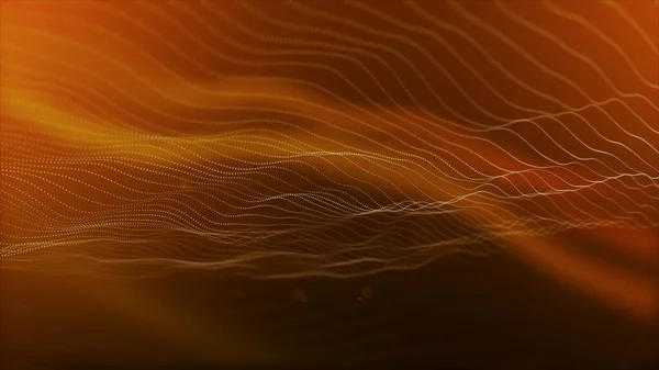 Abstract techy wavy background with particles. abstract background with lines. Colorful abstract background with 3d waves.