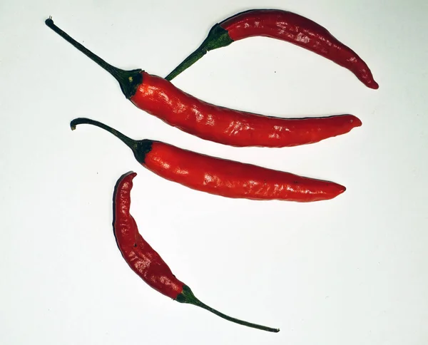 Red chili peppers. Some red red chili isolate on white.