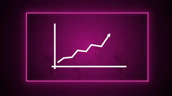 business sales or profit increase concept, financial report graph with exponential arrow ,Profit Chart Symbol Design.