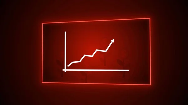 business sales or profit increase concept, financial report graph with exponential arrow ,Profit Chart Symbol Design.