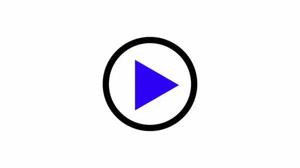 Play video icon on a white color background.