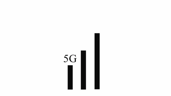 5g network signal icon connection technology on white color background.