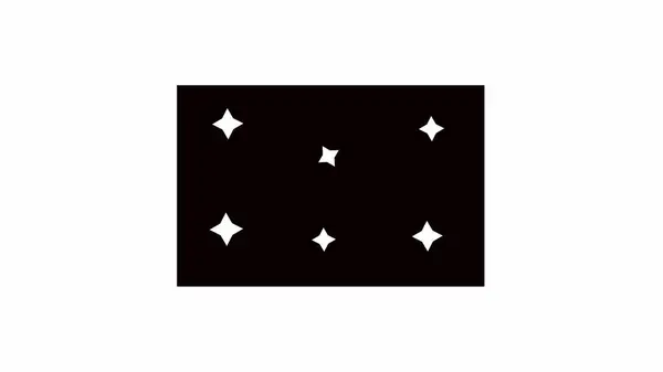 Star shape plane icon on a black background.