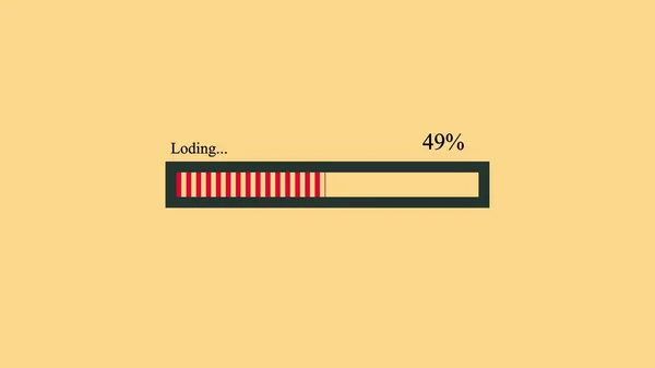 Progress loading bar icon on a colorful background.