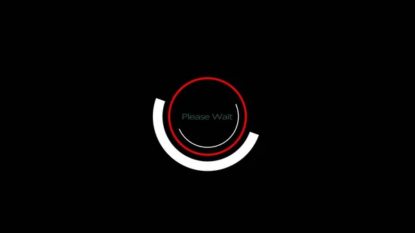 Please wait moving circle icon animated black background.