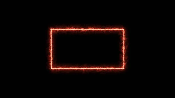 neon line on black background glowing color.