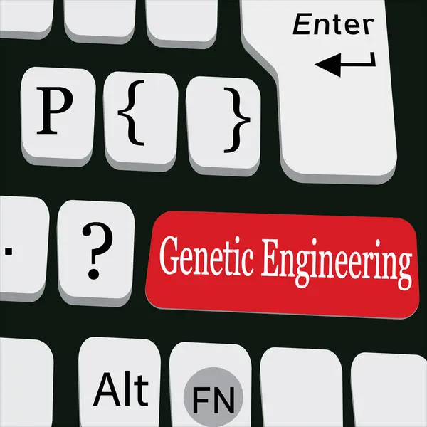 Online shopping concept Genetic Engineering button on computer key board illustration background.