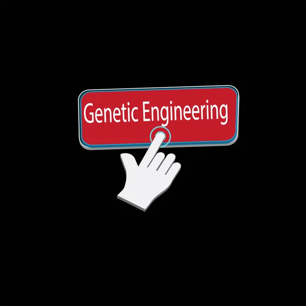 Click Rectangle Genetic Engineering button design, Finger pressing button symbol illustration background.