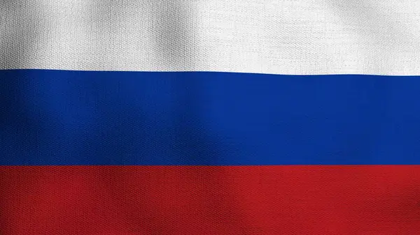 Realistic national flag. The flag of Russia.