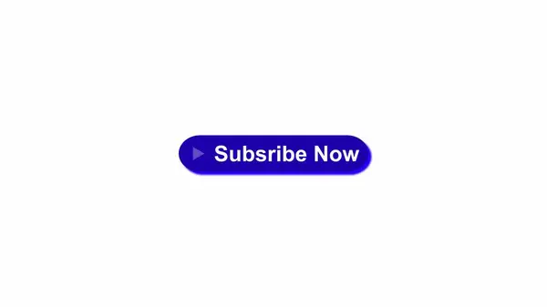 Colorful subscribe now button on a minimalist white abstract background.