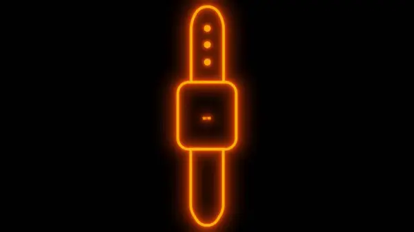 Neon sign of a microphone with glowing orange lights against a dark background.