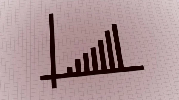 black bar graph on white background indicating growth or success.
