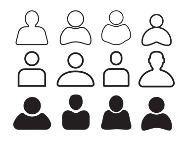 profile icon vector set, avatar icon, user icon, person icon